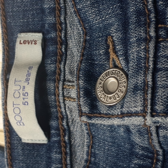 Levi's 515 Bootcut Blue Jeans Size 8 Medium Factory Faded - Picture 4 of 16